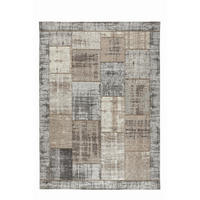 FLACHWEBETEPPICH 155/230 cm Patch Grau, Beige rechteckig  - Beige/Grau, Trend, Textil (155/230cm) - Novel