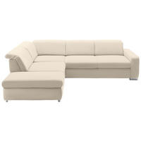 ECKSOFA in Webstoff Naturfarben  - Alufarben/Naturfarben, Design, Textil (260/301cm) - Beldomo Style