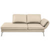 RÉCAMIERE in Echtleder Creme  - Chromfarben/Creme, Design, Leder/Metall (209/85-109/95-16cm) - Dieter Knoll