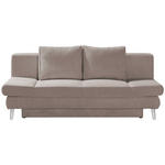 SCHLAFSOFA  in Cord Beige  - Chromfarben/Beige, Design, Textil/Metall (200/85/90cm) - Xora