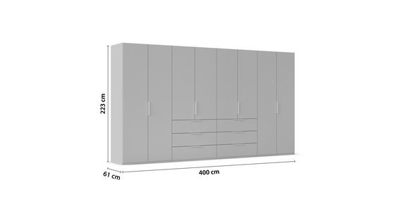 DREHTÜRENSCHRANK 400/223/61 cm,  in Champagner, 8-türig  - Champagner, Basics, Glas/Holzwerkstoff (400/223/61cm) - Novel