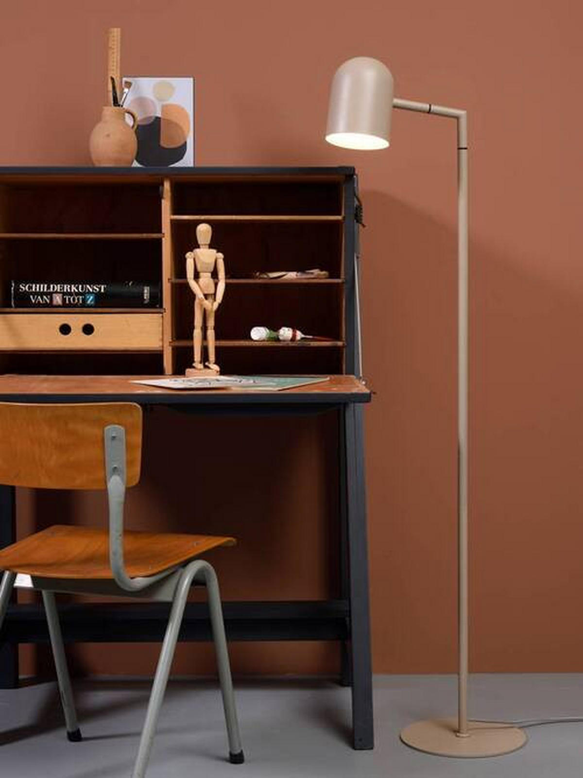 LAMPADAIRE - Sandfarben/Schwarz, Design, Metall (17/141/17cm) - It's about Romi