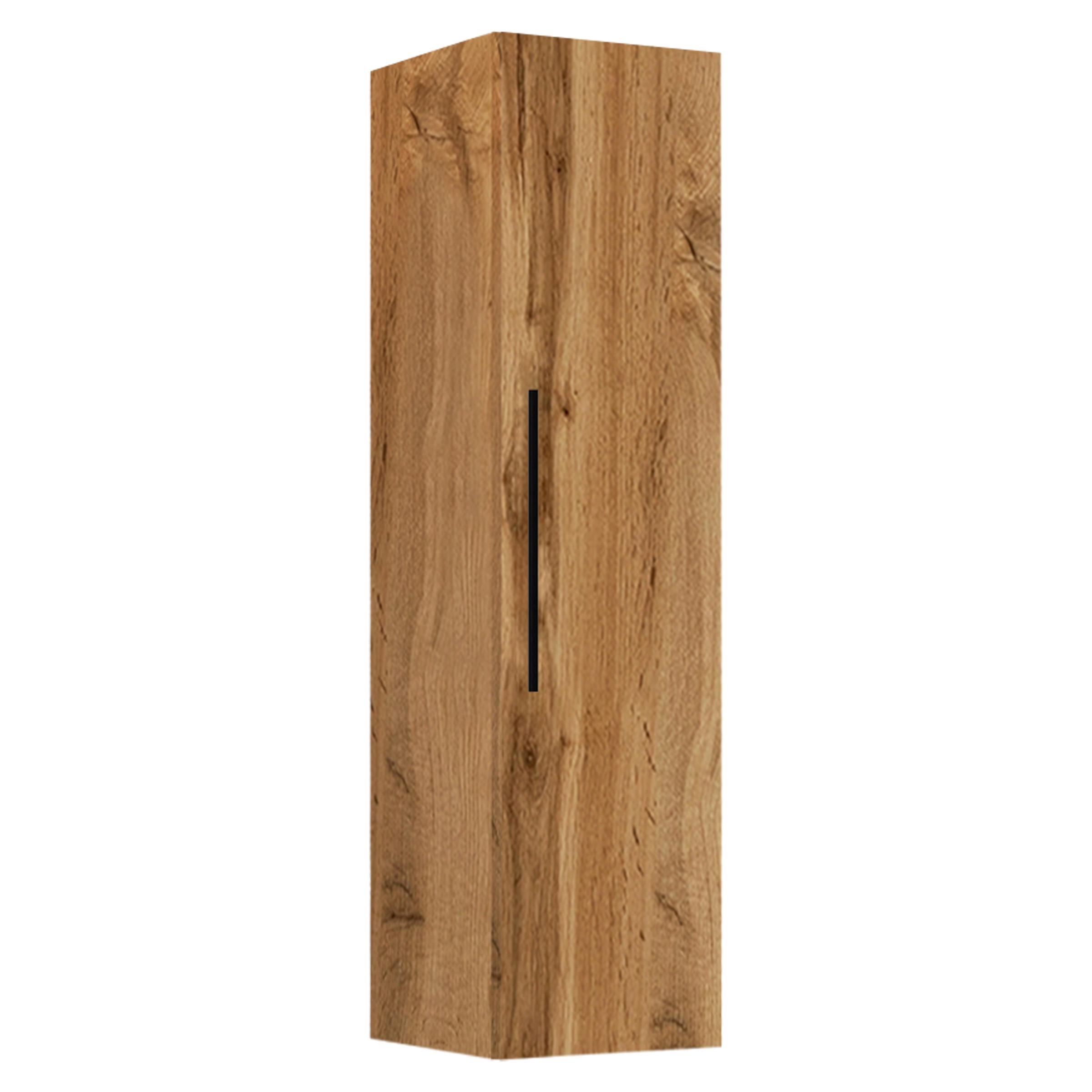 HÄNGESCHRANK 30/115/30 cm  - Honigeiche/Schwarz, Modern, Holzwerkstoff/Metall (30/115/30cm) - MID.YOU