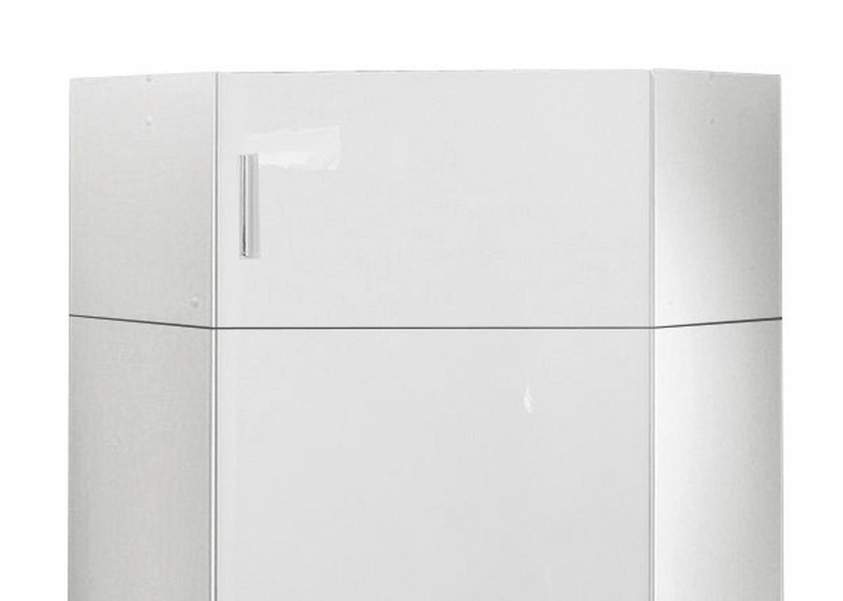 AUFSATZSCHRANK 80/40/80 cm   - Chromfarben/Weiß, Design, Holzwerkstoff/Kunststoff (80/40/80cm) - Xora