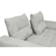 BIGSOFA  in Cord Hellgrau  - Hellgrau/Schwarz, KONVENTIONELL, Textil/Metall (246/100/116cm) - Carryhome