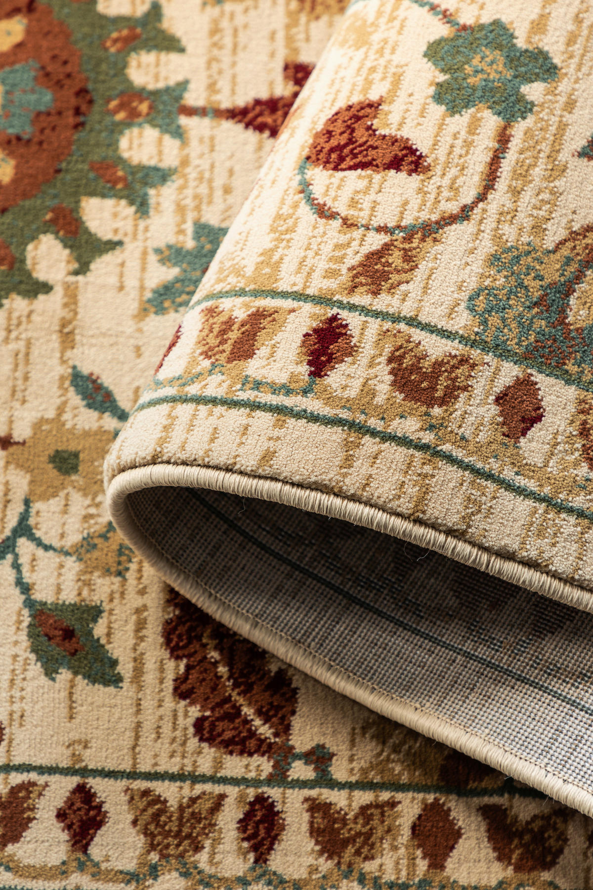 VINTAGE-TEPPICH 80/240 cm Herat Creme, Multicolor  - Multicolor/Creme, Basics, Kunststoff/Textil (80/240cm)