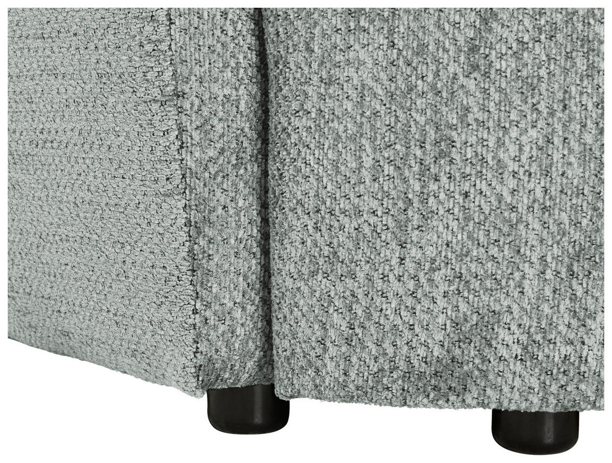 SCHLAFSOFA  mit Stoffauswahl, Liegefunktion, Schlafen auf Sitzhöhe, Rücken echt Chenille Grau  - Schwarz/Grau, KONVENTIONELL, Kunststoff/Textil (238/74/107cm) - Carryhome