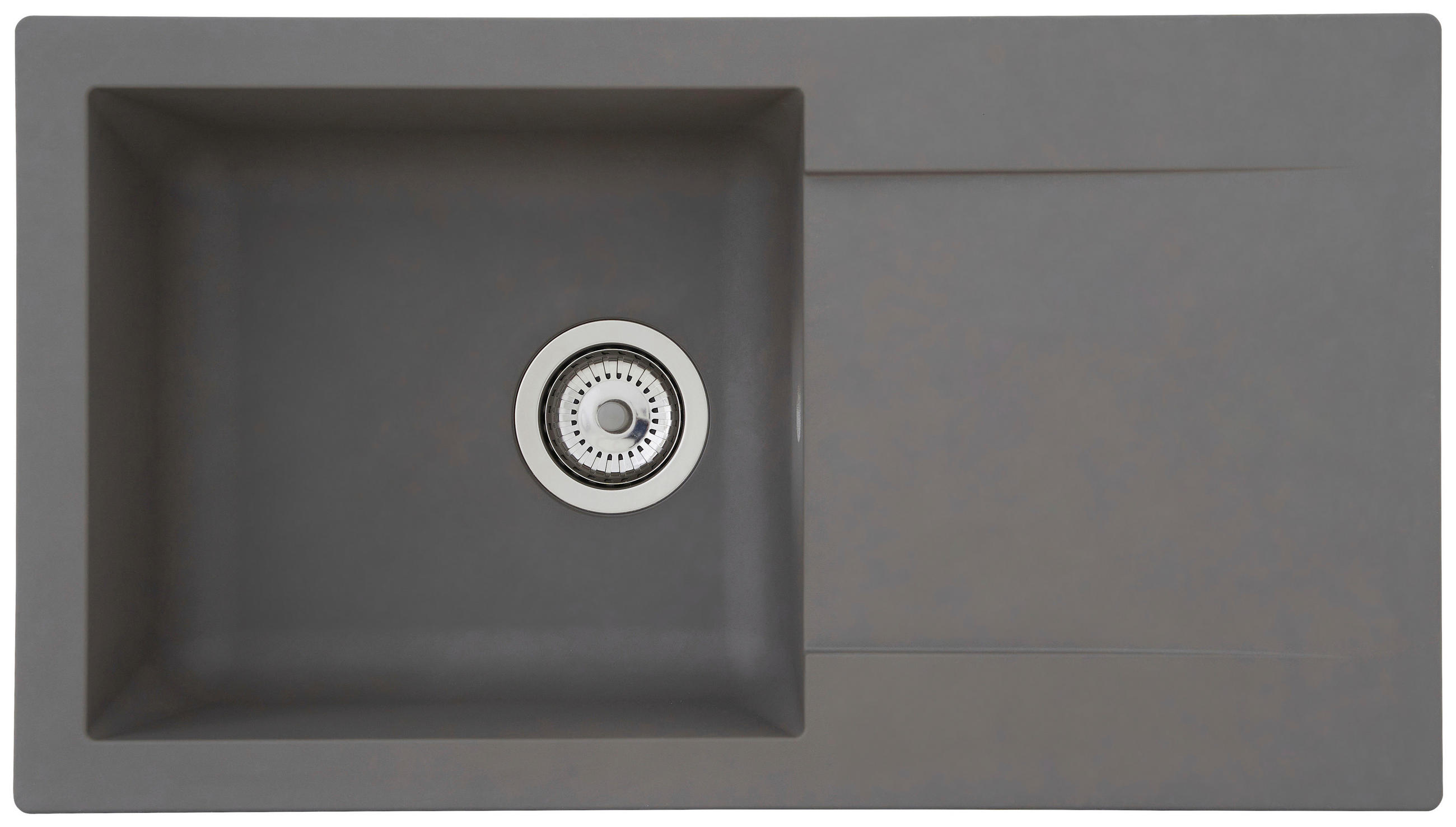 SPÜLE 1712DENVER78X44G  - Grau, Trend, Glas/Kunststoff (78/17/43,5cm) - Respekta