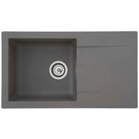 SPÜLE 1712DENVER78X44G  - Grau, Trend, Glas/Kunststoff (78/17/43,5cm) - Respekta
