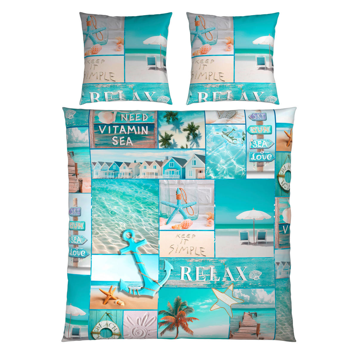 WENDEBETTWÄSCHE Satin 200/200 cm  - Multicolor, Textil (200/200cm) - Esposa