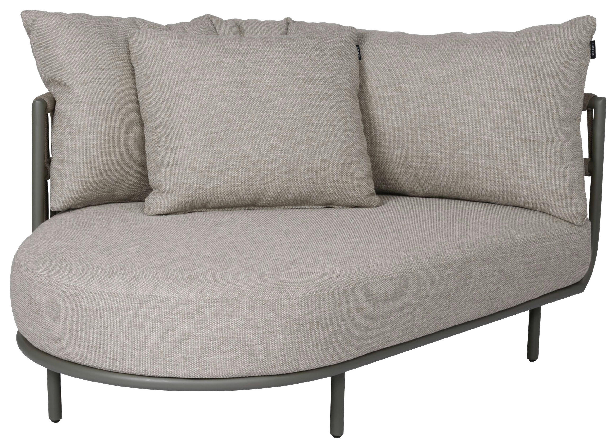 GARTEN-CHAISELONGUE Taupe, Olivgrün Aluminium  - Taupe/Olivgrün, Basics, Textil/Metall (119/72/154cm) - Joop!