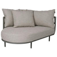GARTEN-CHAISELONGUE Taupe, Olivgrün Aluminium  - Taupe/Olivgrün, Basics, Textil/Metall (119/72/154cm) - Joop!