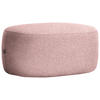 HOCKER in Textil Altrosa  - Schwarz/Altrosa, MODERN, Kunststoff/Textil (88/43/66cm) - Hom`in
