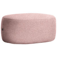 HOCKER in Textil Altrosa  - Schwarz/Altrosa, MODERN, Kunststoff/Textil (88/43/66cm) - Hom`in