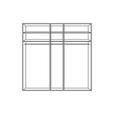 DREHTÜRENSCHRANK  in Graphitfarben, Eichefarben  - Chromfarben/Eichefarben, KONVENTIONELL, Glas/Holzwerkstoff (250/216/58cm) - Novel