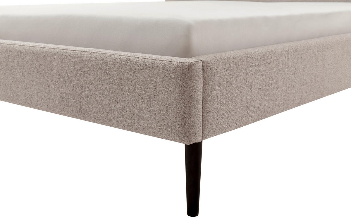 POLSTERBETT 180/200 cm  in Beige  - Beige/Schwarz, MODERN, Textil (180/200cm) - MID.YOU