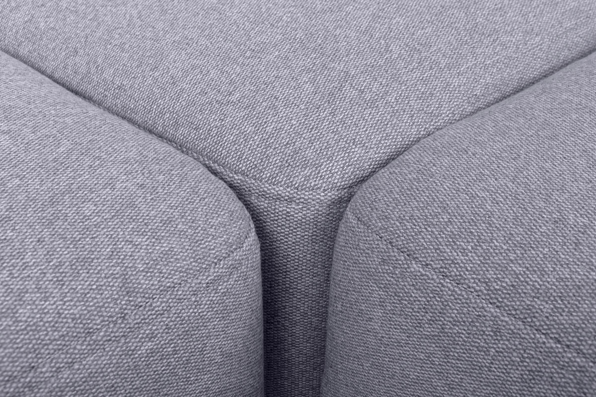 SAROKKANAPÉ textil világosszürke  - világosszürke/Wotan tölgy, Konventionell, textil/fa (242/242cm) - MID.YOU