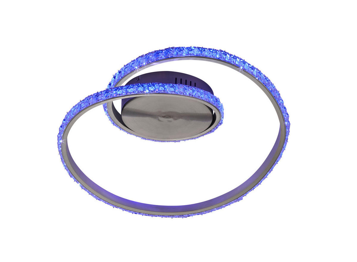 LED-TAKLAMPA RUBIN 9 W 45/38/18 cm  - klar/aluminiumfärg, Design, metall/plast (45/38/18cm)