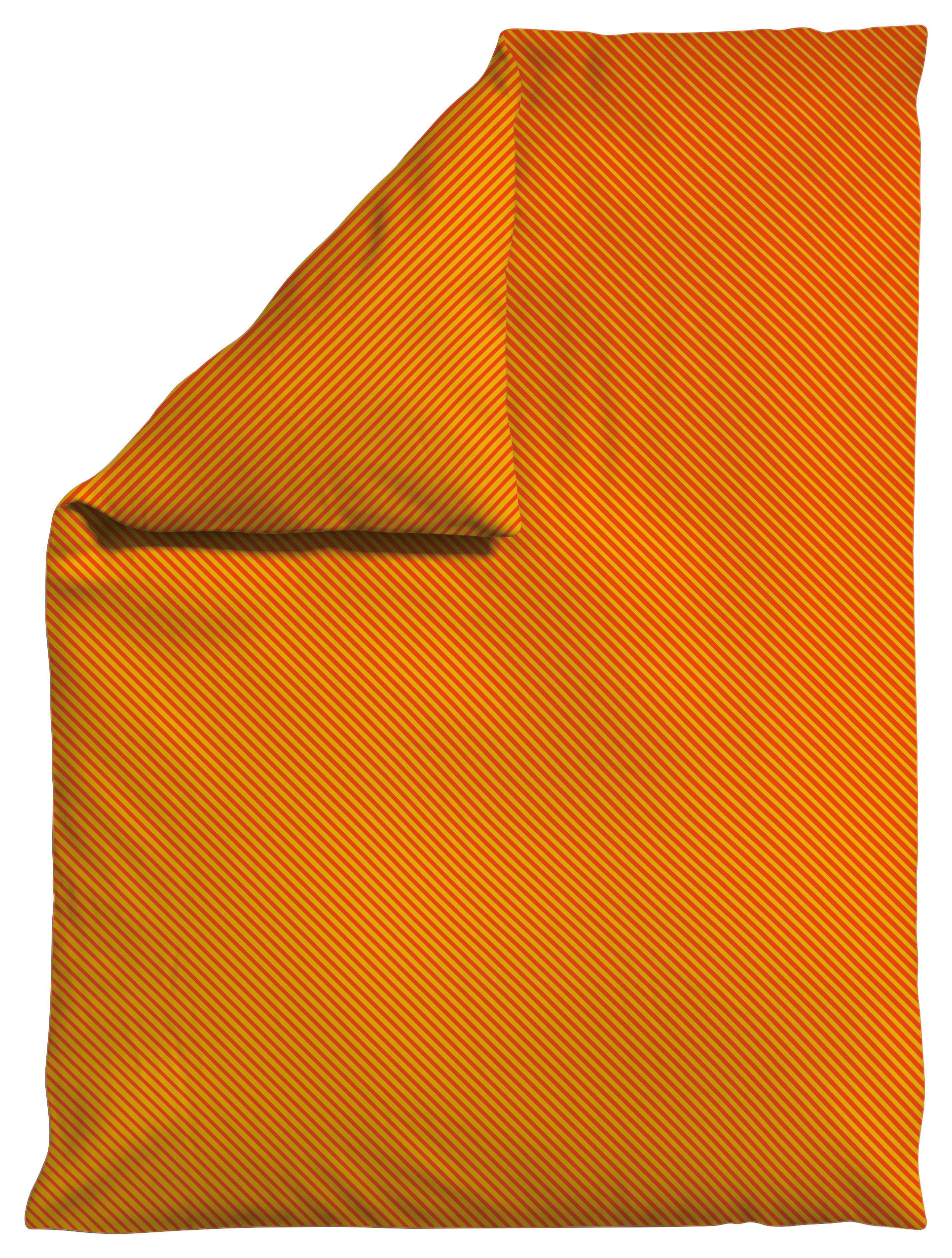 Schlafgut Bettdeckenbezug Woven Satin Fade Gelb, Rot 155x220 cm