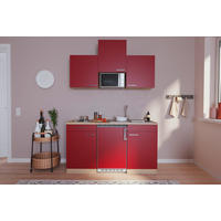 MINIKÜCHE 150 cm   in Rot  - Rot, Basics, Holzwerkstoff (150cm) - Respekta