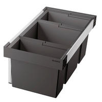 ABFALLSAMMLER 65 L  - Edelstahlfarben/Anthrazit, Kunststoff (73,6/32,5/40cm) - Blanco