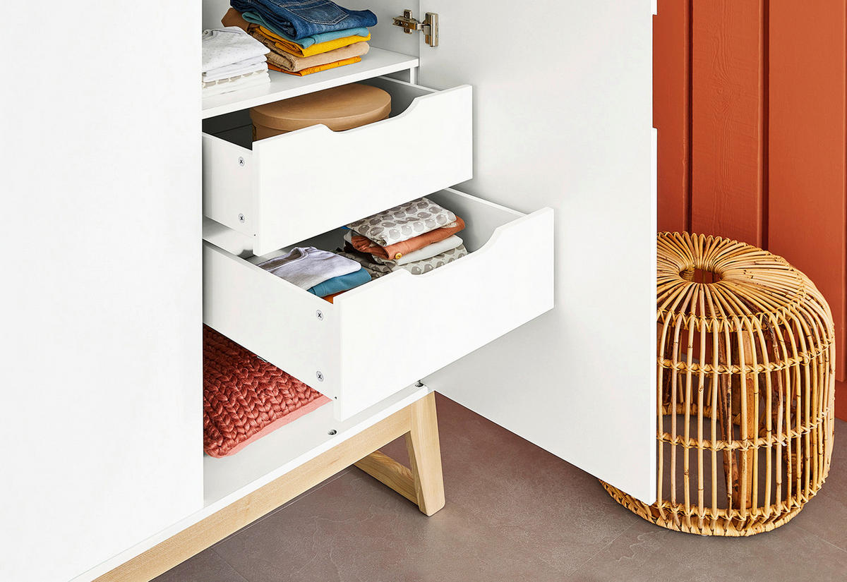 BABYZIMMER PINOLINO BRIDGE  - Eschefarben/Weiß, Design, Holz/Holzwerkstoff - Pinolino