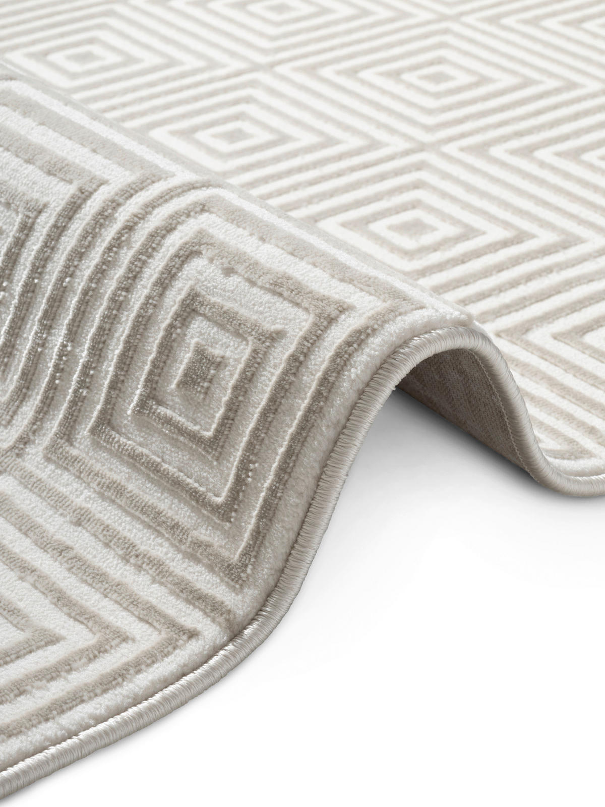 LÄUFER 80/240 cm Perles  - Creme/Weiß, Basics, Kunststoff (80/240cm) - Elle Decoration