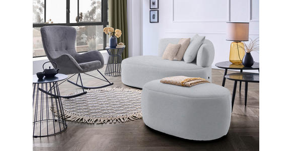 RÉCAMIERE  in Flachgewebe Hellgrau, Hellbraun  - Hellbraun/Hellgrau, MODERN, Kunststoff/Textil (166/86/105cm) - Hom`in