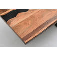 TISCHPLATTE in Holz, Naturmaterialien 220/100/5,5 cm - Schwarz/Akaziefarben, Design, Naturmaterialien/Holz (220/100/5,5cm) - Landscape