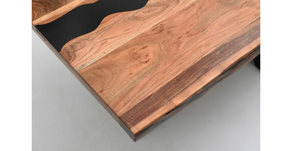 TISCHPLATTE in Holz, Naturmaterialien 220/100/5,5 cm - Schwarz/Akaziefarben, Design, Naturmaterialien/Holz (220/100/5,5cm) - Landscape