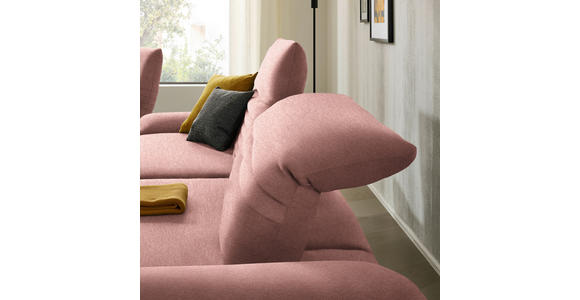 ECKSOFA  in Teddystoff Altrosa  280/170-195 cm  - Schwarz/Altrosa, Design, Textil/Metall (280/170-195cm) - Dieter Knoll