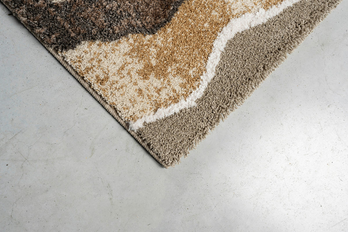 WEBTEPPICH  Wohnzimmer 200/290 cm Linea Braun, Creme, Rostfarben  - Rostfarben/Creme, Basics, Kunststoff/Textil (200/290cm) - Novel