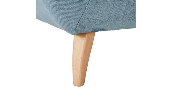 XXL-SESSEL Plüsch Petrol    - Buchefarben/Petrol, Design, Holz/Textil (120/85/150cm) - Carryhome