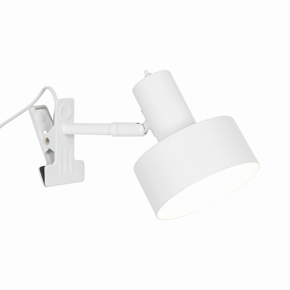 KLEMMLEUCHTE Matis 12,5/14,5/28 cm  - Weiß, Design, Metall (12,5/14,5/28cm) - Nordlux