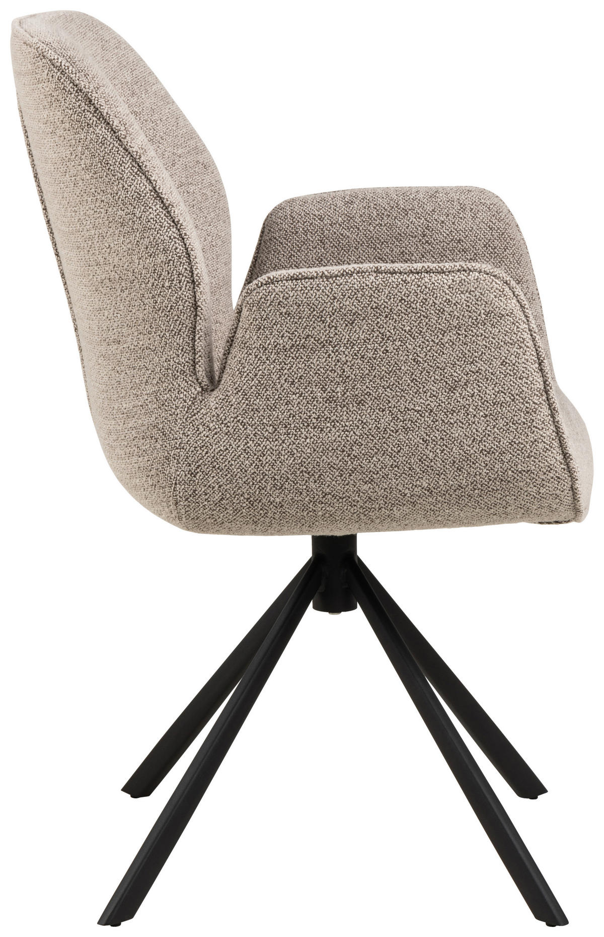 STOLICA S NASLONOM ZA RUKE  smeđa, bež  tekstil      - bež/smeđa, Design, tekstil/metal (60,5/90/62cm) - MID.YOU