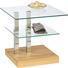 BEISTELLTISCH in Buchefarben, Edelstahlfarben - Edelstahlfarben/Buchefarben, Design, Glas/Holz (50/47/50cm) BEISTELLTISCH in Buchefarben, Edelstahlfarben - Edelstahlfarben/Buchefarben, Design, Glas/Holz (50/47/50cm)