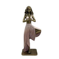 Sculptură - auriu/multicolor, Basics, plastic (25,5/6,5/11cm)