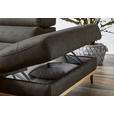 ECKSOFA in Lederlook Anthrazit  - Anthrazit/Schwarz, Natur, Holz/Textil (282/226cm) - Novel