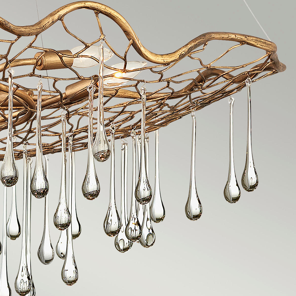KRONLEUCHTER 91.4/48.2 cm    - Goldfarben, Konventionell, Glas/Metall (91.4/48.2cm) - Elstead Lighting