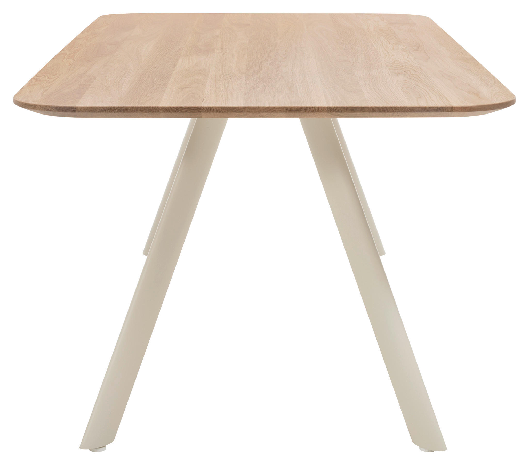 ESSTISCH Eiche massiv rechteckig Eichefarben  - Eichefarben/Grau, Design, Holz/Metall (200/100/76cm) - Musterring