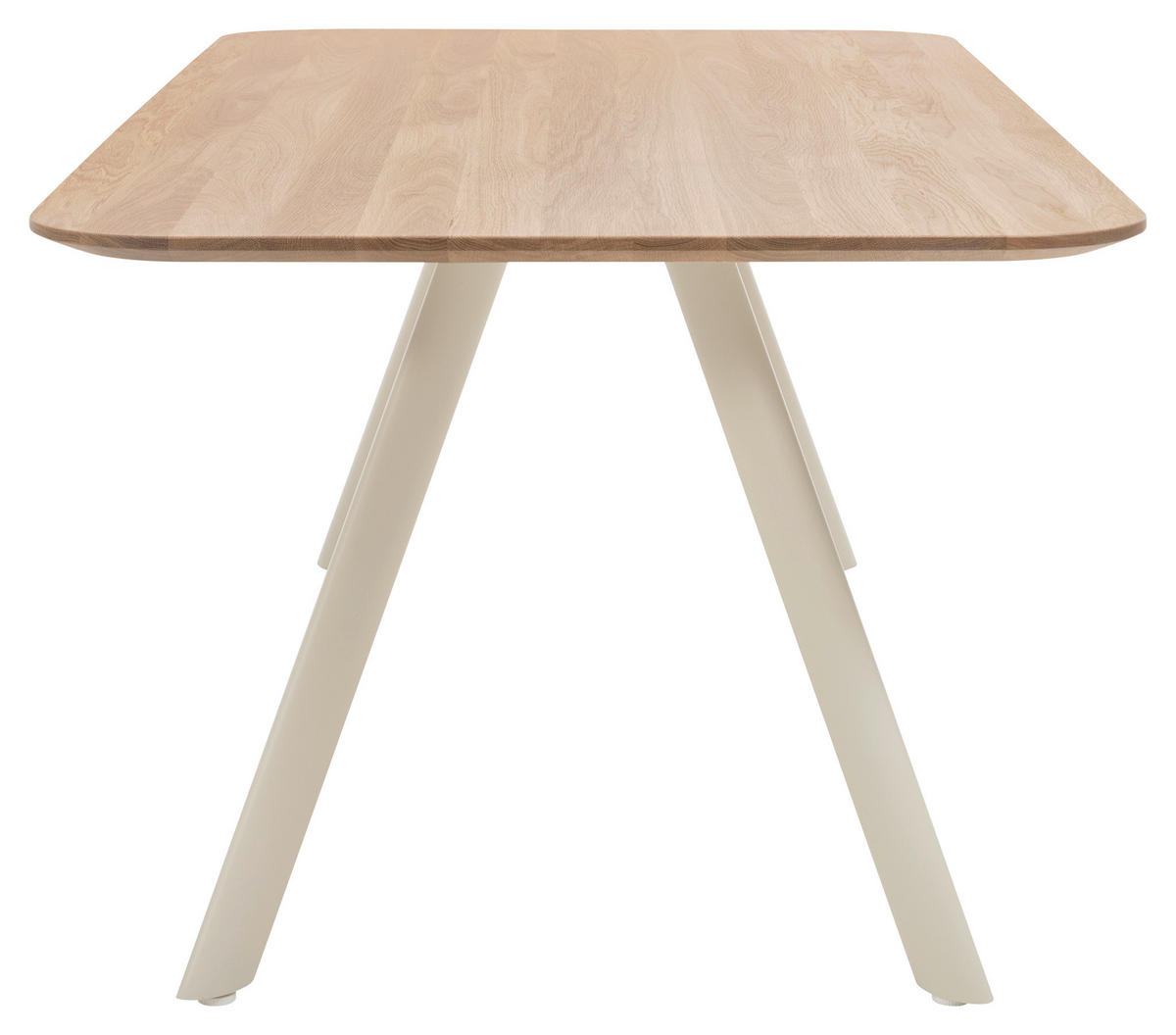 ESSTISCH Eiche massiv rechteckig Eichefarben  - Eichefarben/Grau, Design, Holz/Metall (200/100/76cm) - Musterring