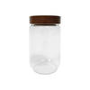 ÉTELTÁROLÓ DOBOZ  0.75 l  - akáciaszínű/barna, Design, Üveg/fa (9cm) - Homeware Profession.