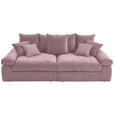 BIGSOFA Feincord Rosa  - Schwarz/Rosa, Design, Kunststoff/Textil (260/90/140cm) - Carryhome