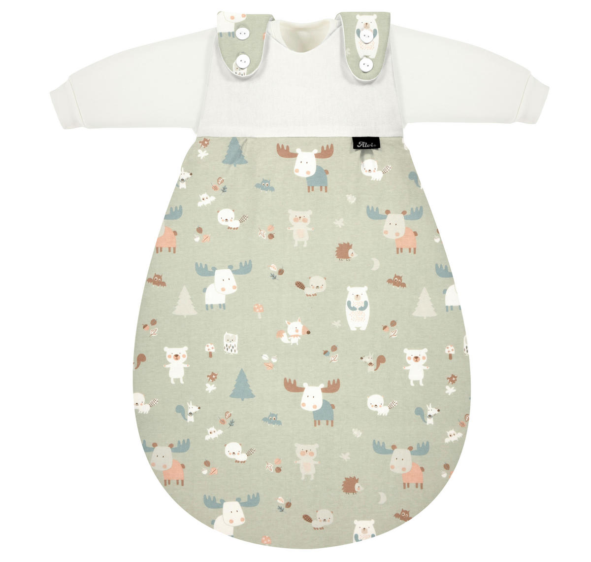 BABYSCHLAFSACKSET Baby-Mäxchen    50/56   - Weiß/Grün, Basics, Textil (50/56null) - Alvi