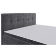 BOXSPRINGBETT 140/200 cm  in Grau  - Schwarz/Grau, KONVENTIONELL, Kunststoff/Textil (140/200cm) - Carryhome