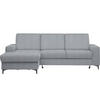 ECKSOFA in Webstoff Hellgrau  - Hellgrau/Schwarz, Konventionell, Textil/Metall (167/247cm) - Stylife