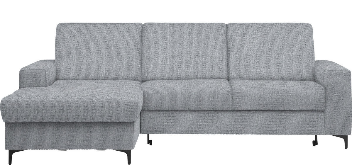 HÖRNSOFFA i vävt tyg ljusgrå  - ljusgrå/svart, Klassisk, metall/textil (167/247cm) - MID.YOU