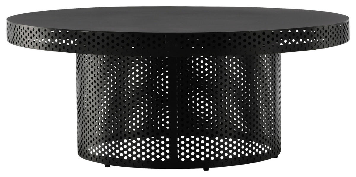 COUCHTISCH 100/100/40 cm rund Schwarz  - Schwarz, Design, Metall (100/100/40cm) - Livetastic