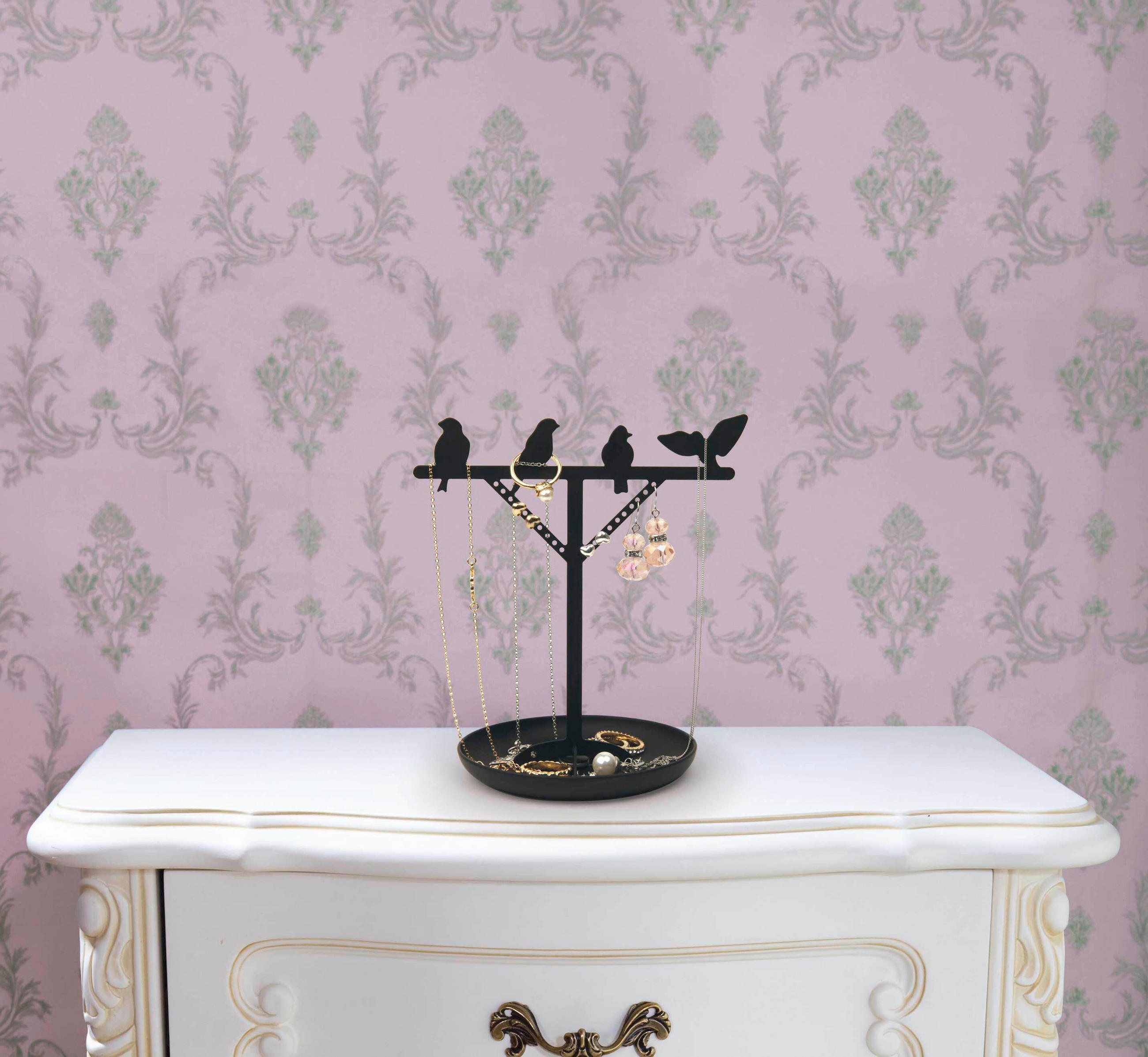 ÉKSZERTARTÓ - fekete, Konventionell, fém (16/18/10cm) - Kikkerland