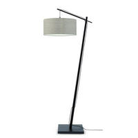 STOJACÍ LAMPA, 47/176/23 cm  - černá/béžová, Design, textil/přírodní materiály (47/176/23cm) - Good & Mojo
